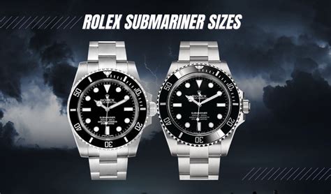 rolex submariner sizes|rolex submariner size chart.